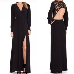 Revolve x Tularosa Giselle Lace Open Back Maxi dress in Black